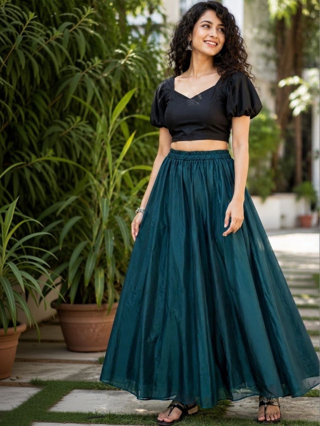 SIMNILSTUDIO Women Georgette Ethnic Palazzos thumbnail 2