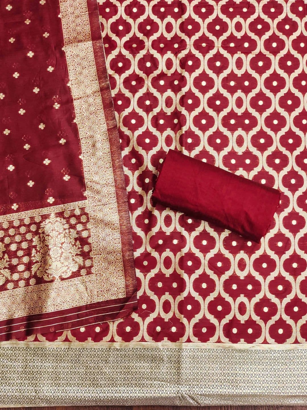 HERE&NOW Pure Cotton Semi-Stitched Dress Material thumbnail 2