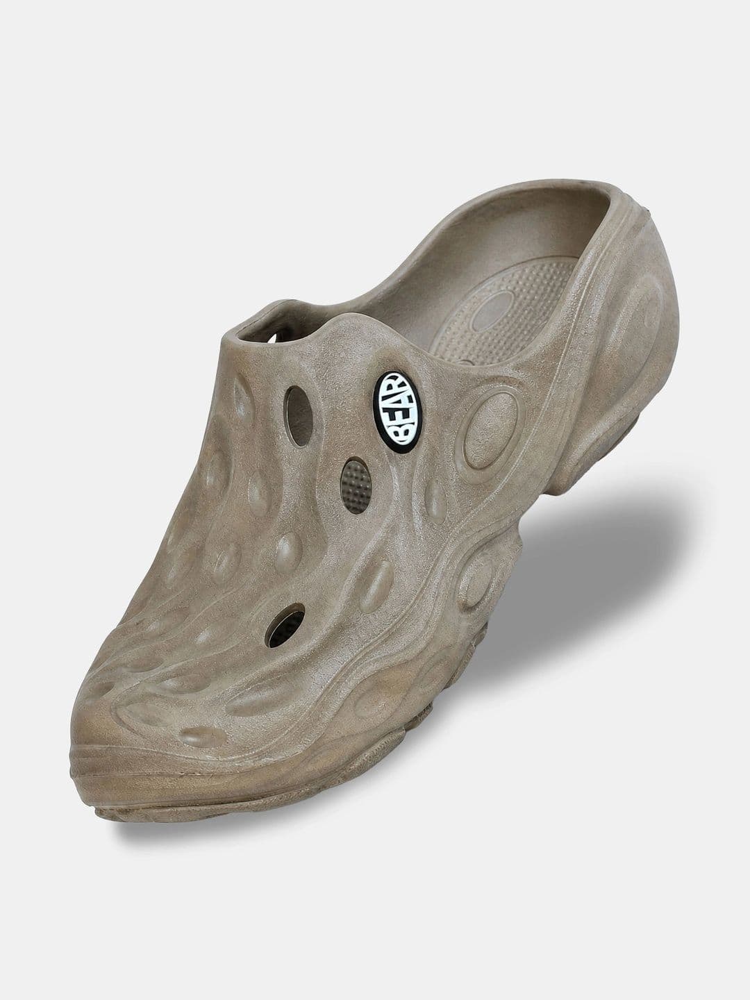 THE BEAR HOUSE Men Solid Khaki Slip-On Clogs thumbnail 3