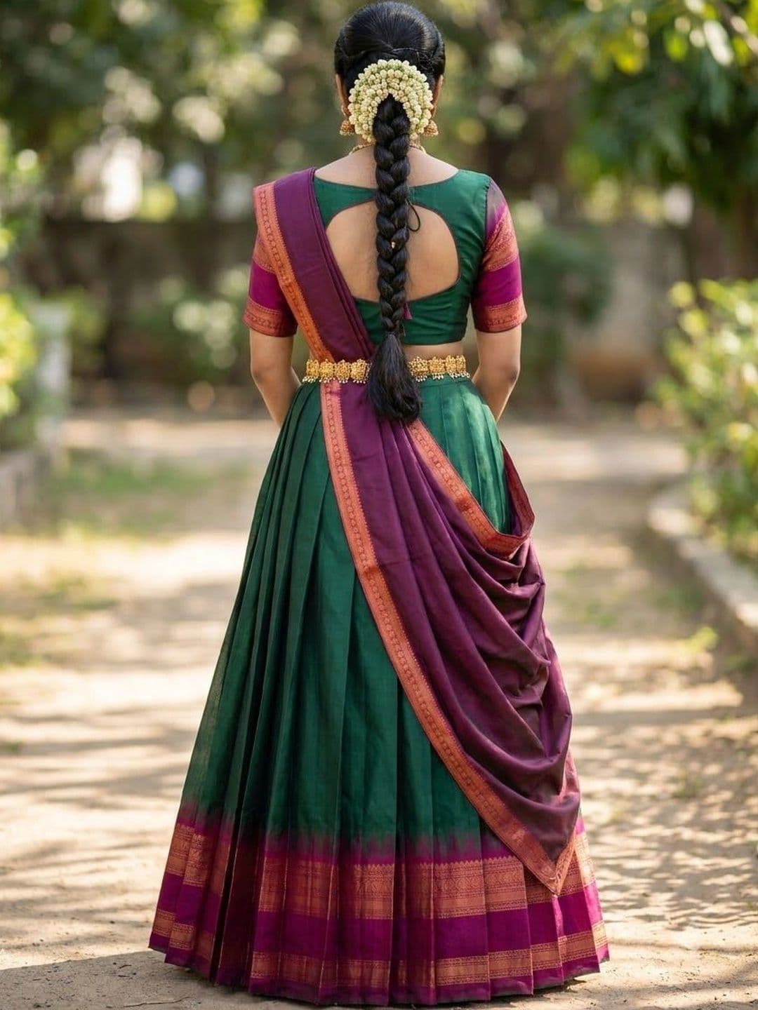 Fabcartz Semi-Stitched Lehenga & Unstitched Blouse With Dupatta thumbnail 3