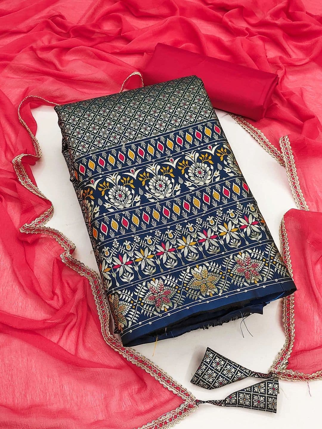 HERE&NOW Semi-Stitched Dress Material thumbnail 4