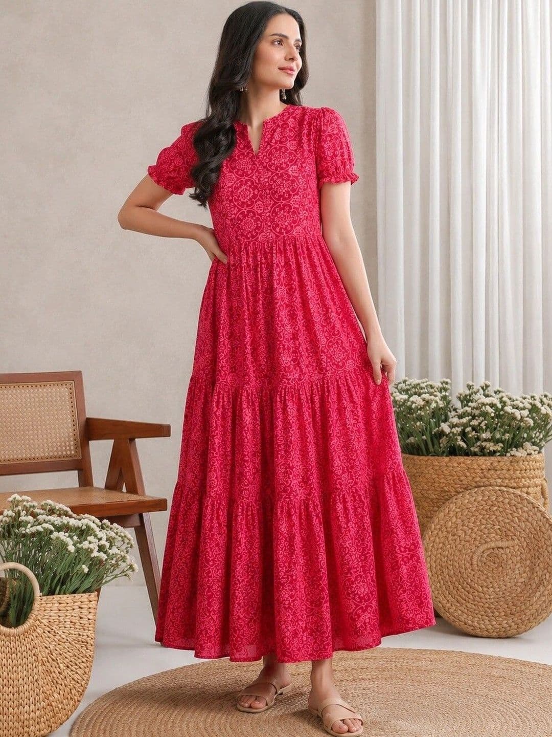 PRESHA Women Ethnic Motifs Printed Anarkali Kurta thumbnail 2