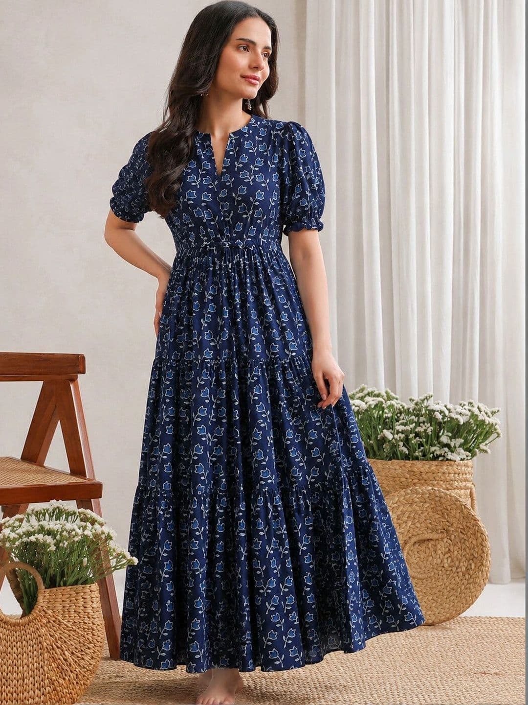 PRESHA Women Floral Printed Floral Anarkali Kurta thumbnail 5