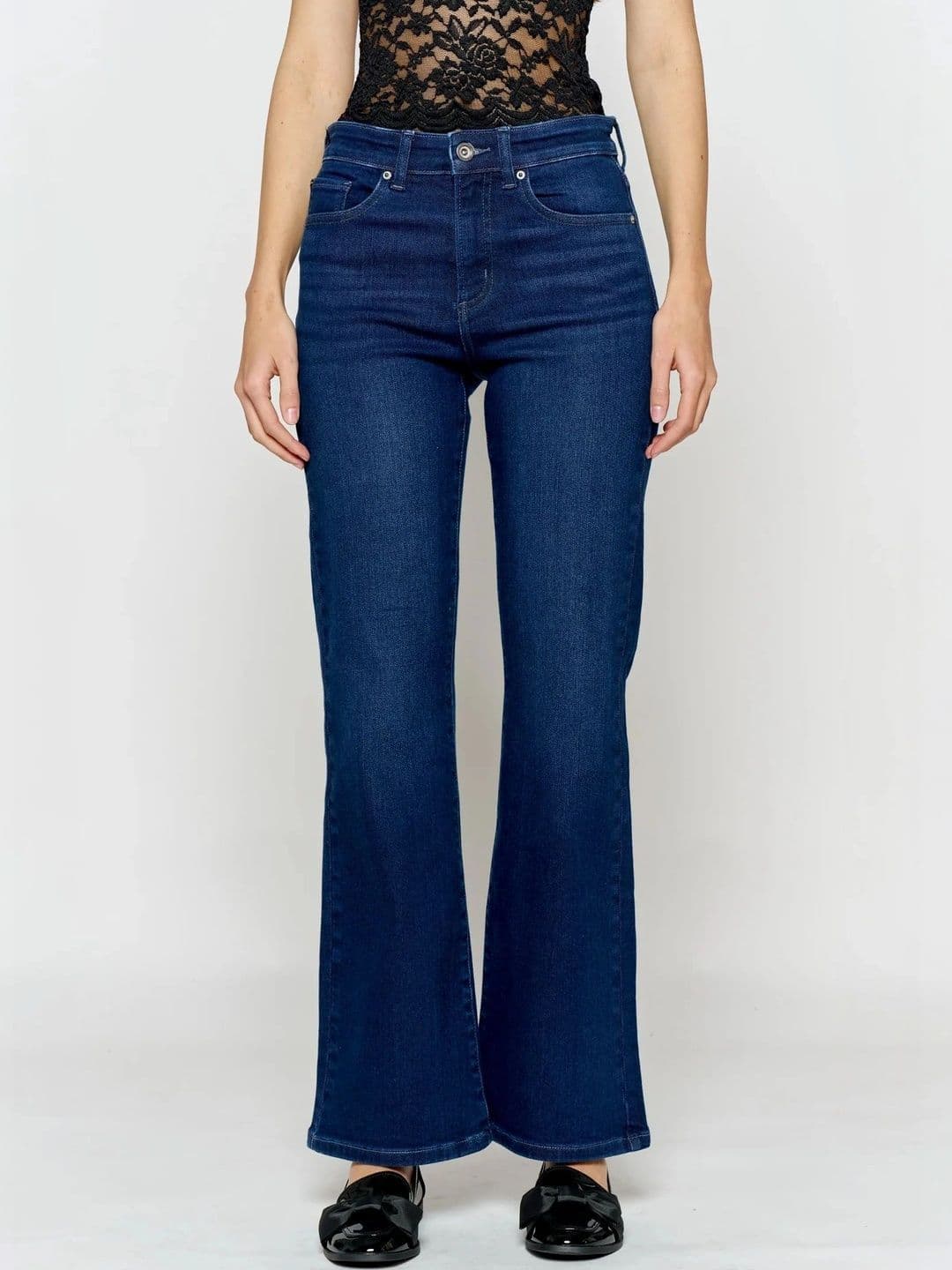 Aadvi Fashion Women Comfort Flared High-Rise Stretchable Jeans thumbnail 5