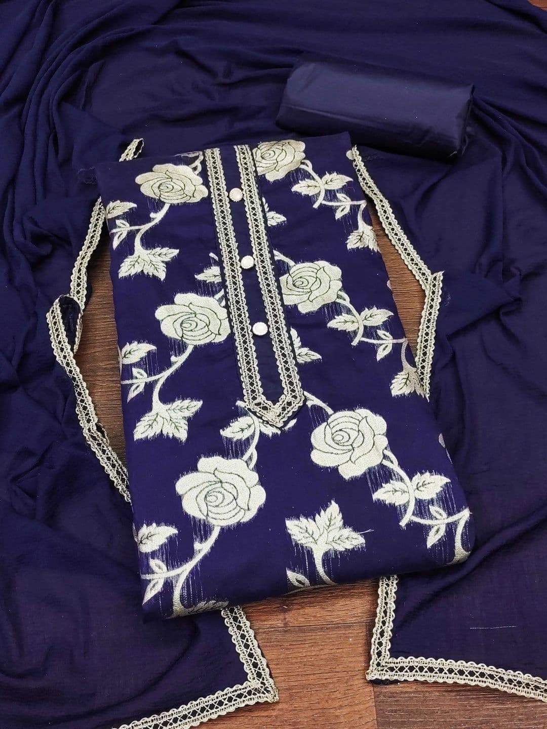 HERE&NOW Semi-Stitched Dress Material - view 1