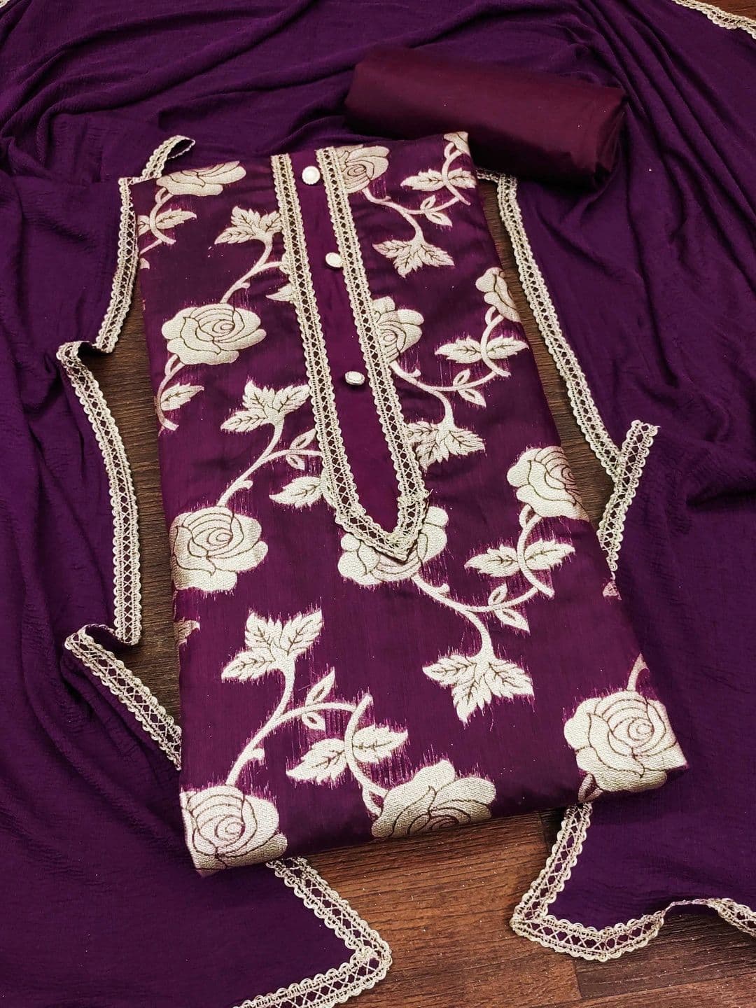 HERE&NOW Semi-Stitched Dress Material - view 1