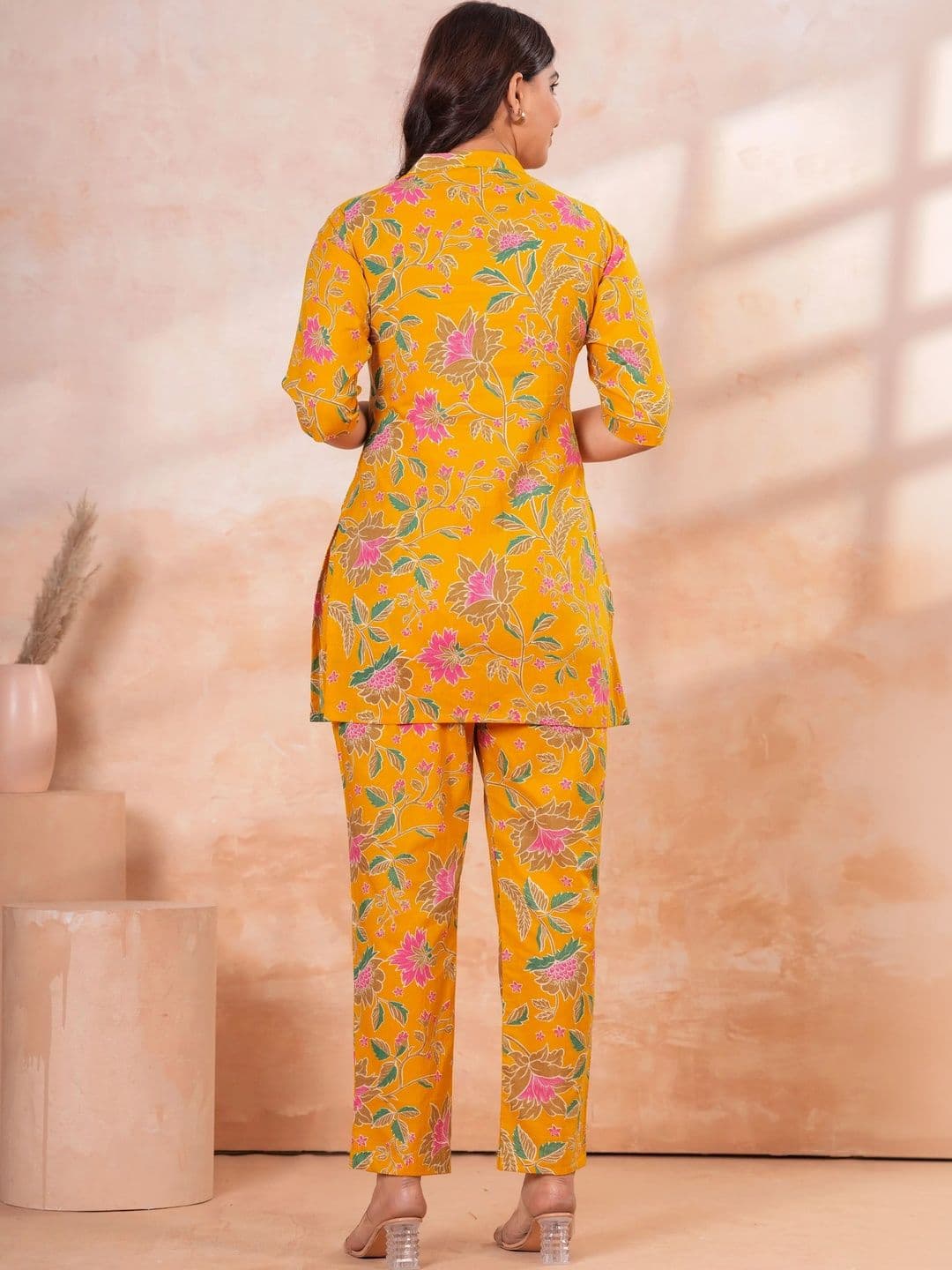 CLOTHYFUSION Floral Cotton Printed Top with Trousers thumbnail 5