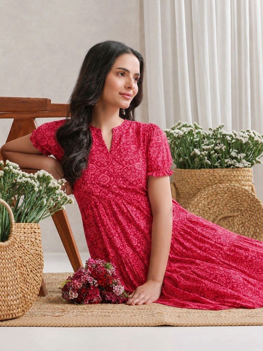 PRESHA Women Ethnic Motifs Printed Anarkali Kurta - view 1