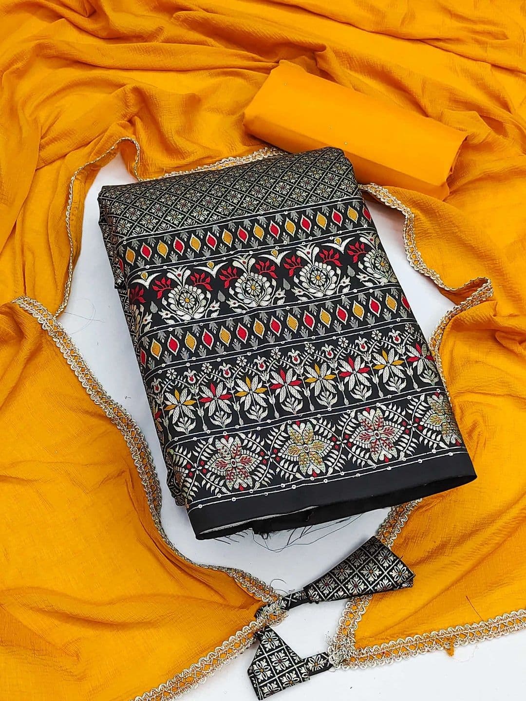 HERE&NOW Semi-Stitched Dress Material - view 1