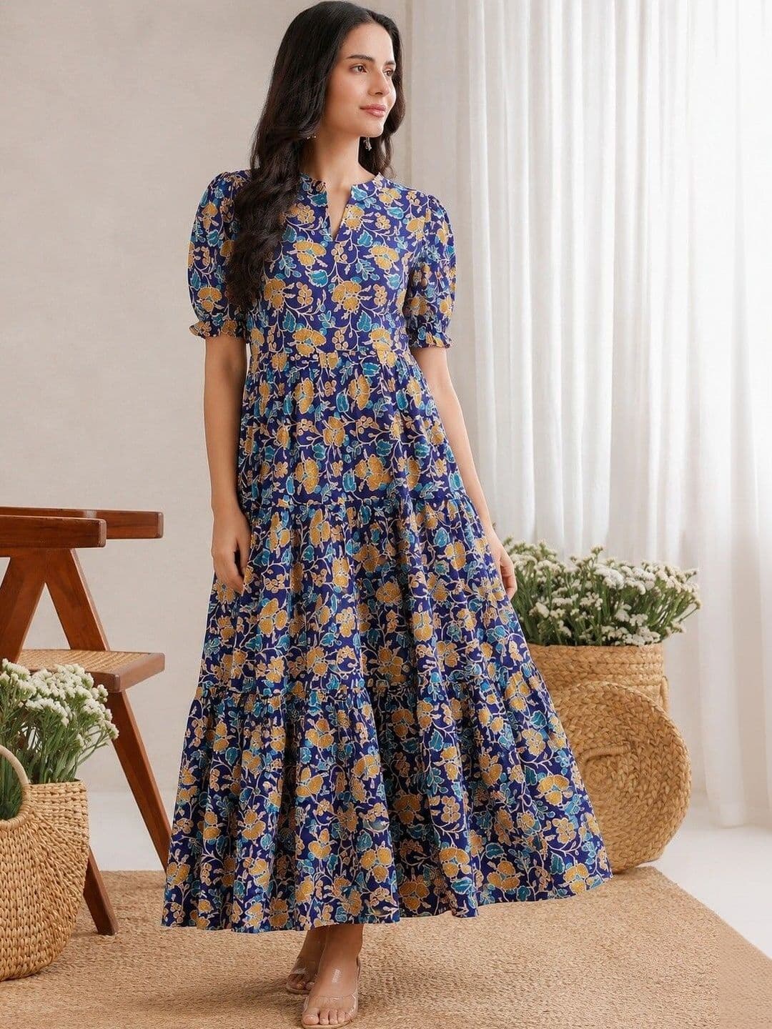 PRESHA Women Floral Printed Floral Anarkali Kurta thumbnail 6