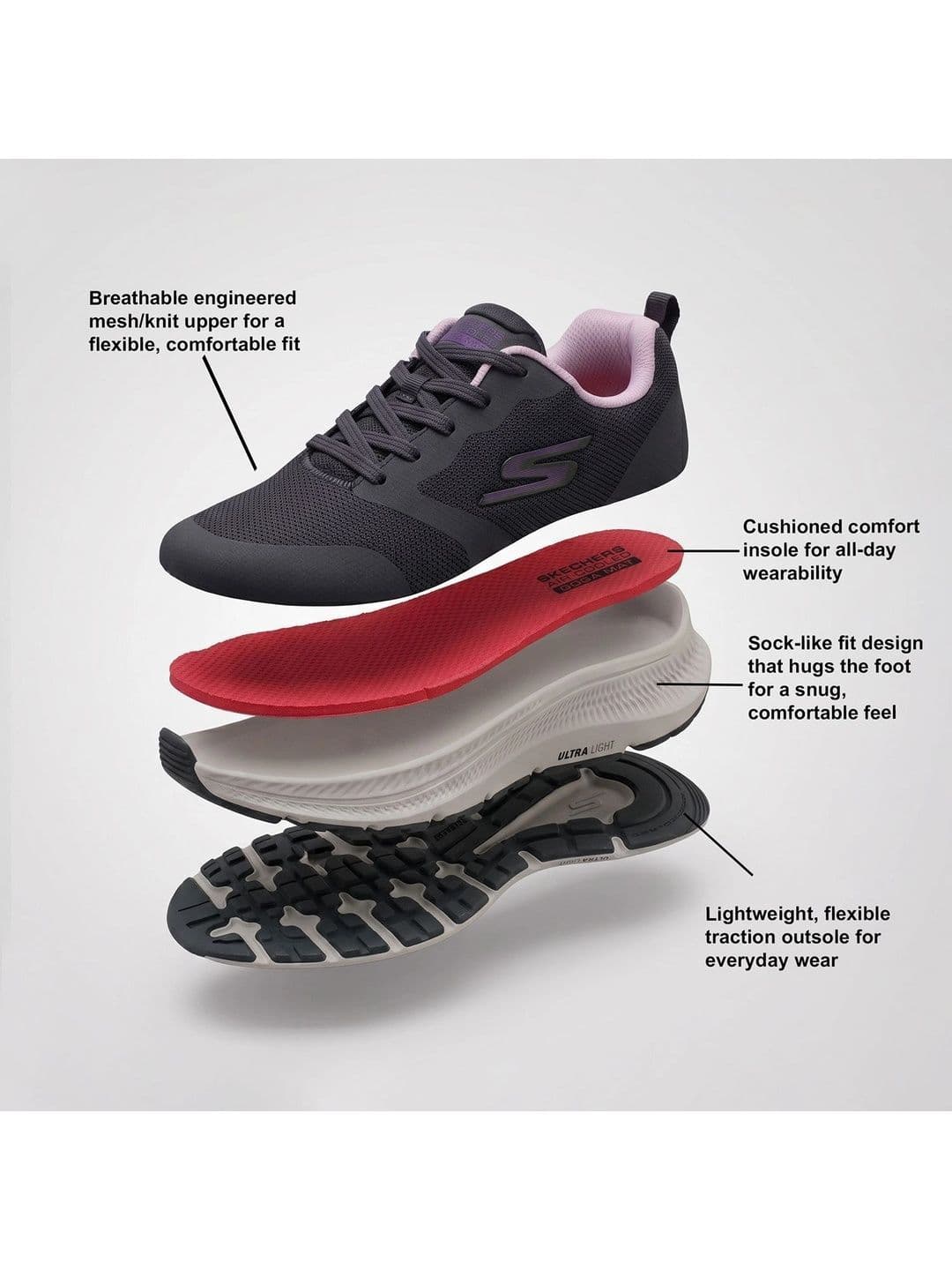 Skechers Women Colourblocked  Running Non-Marking Sports Shoes thumbnail 7