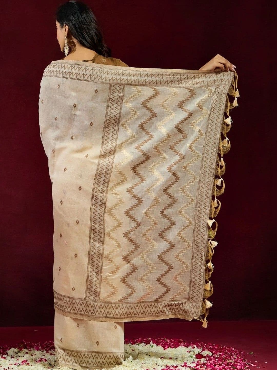 kasee Woven Design Zari Pure Cotton Designer Saree thumbnail 2