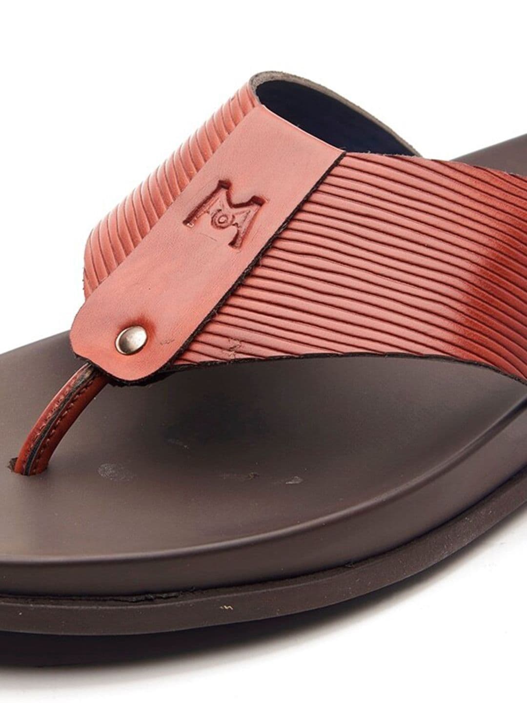 MICHAEL ANGELO Men Striped Thong Flip-Flops thumbnail 2