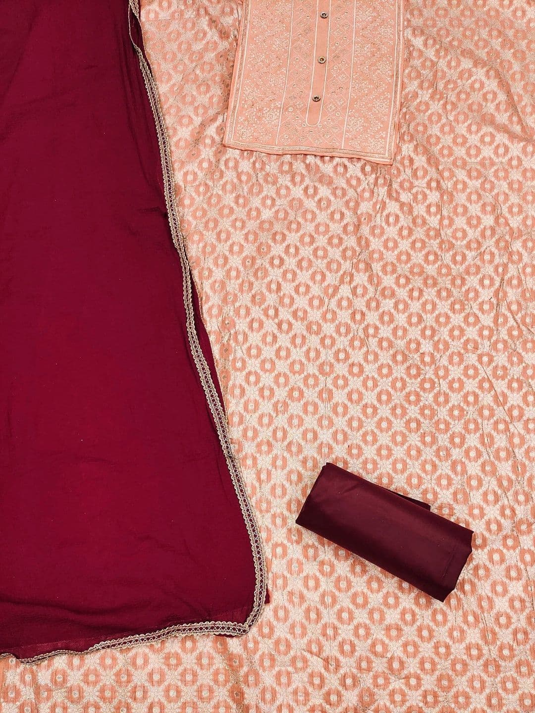 HERE&NOW Semi-Stitched Dress Material thumbnail 3