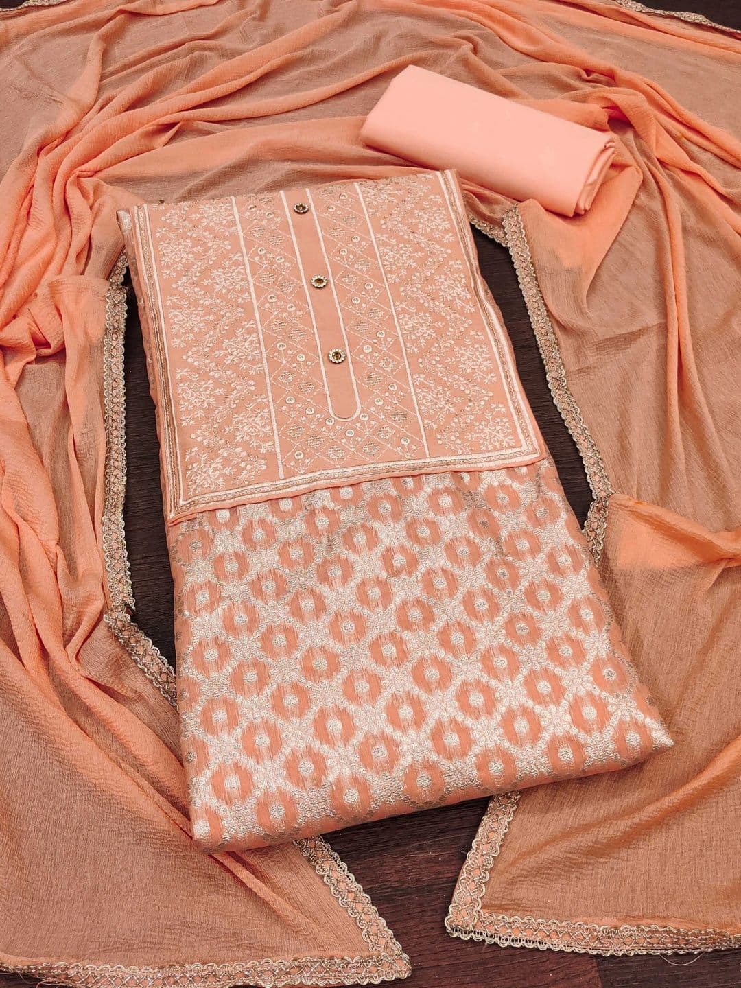 HERE&NOW Semi-Stitched Dress Material thumbnail 4