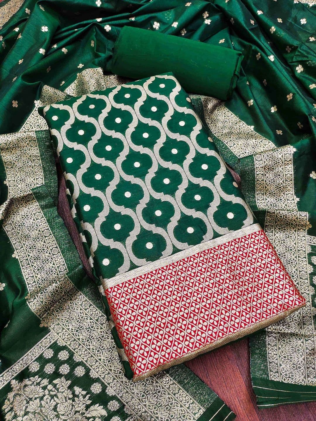 HERE&NOW Pure Cotton Semi-Stitched Dress Material - view 1