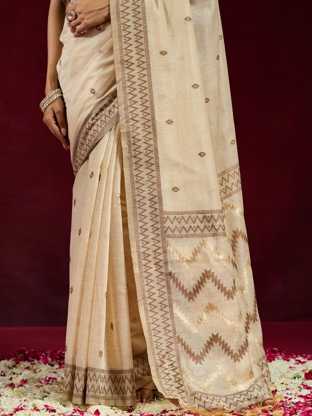 kasee Woven Design Zari Pure Cotton Designer Saree thumbnail 6
