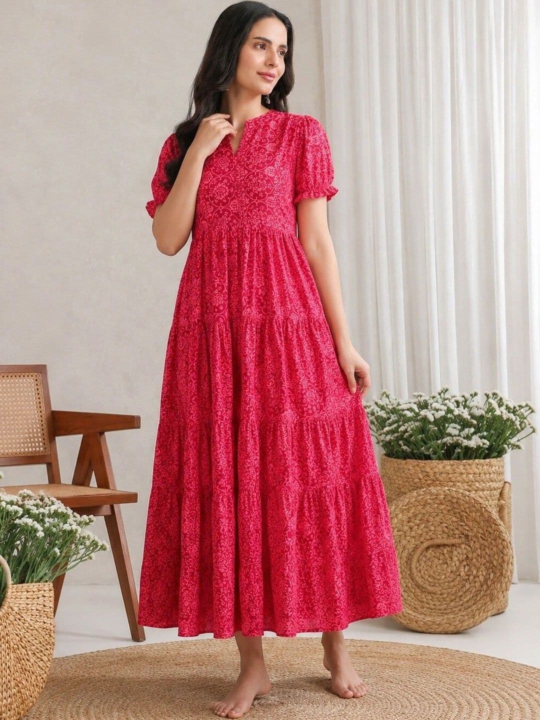 PRESHA Women Ethnic Motifs Printed Anarkali Kurta thumbnail 4