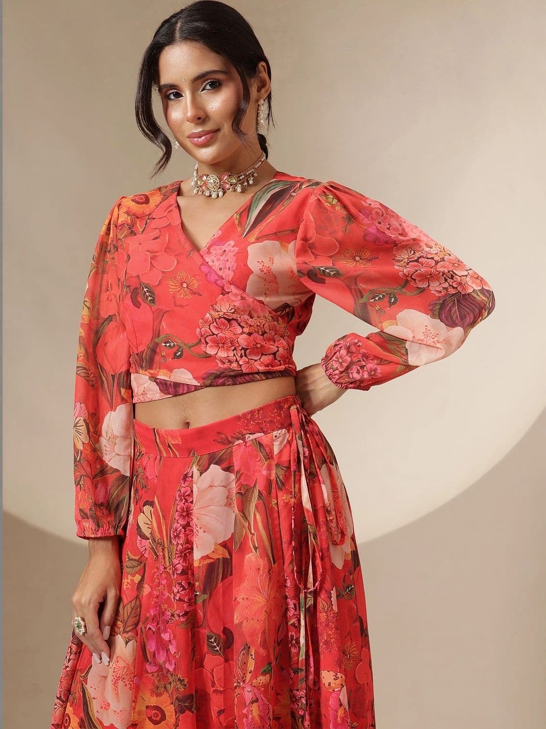 Shae by SASSAFRAS Printed Ready to Wear Lehenga & thumbnail 2