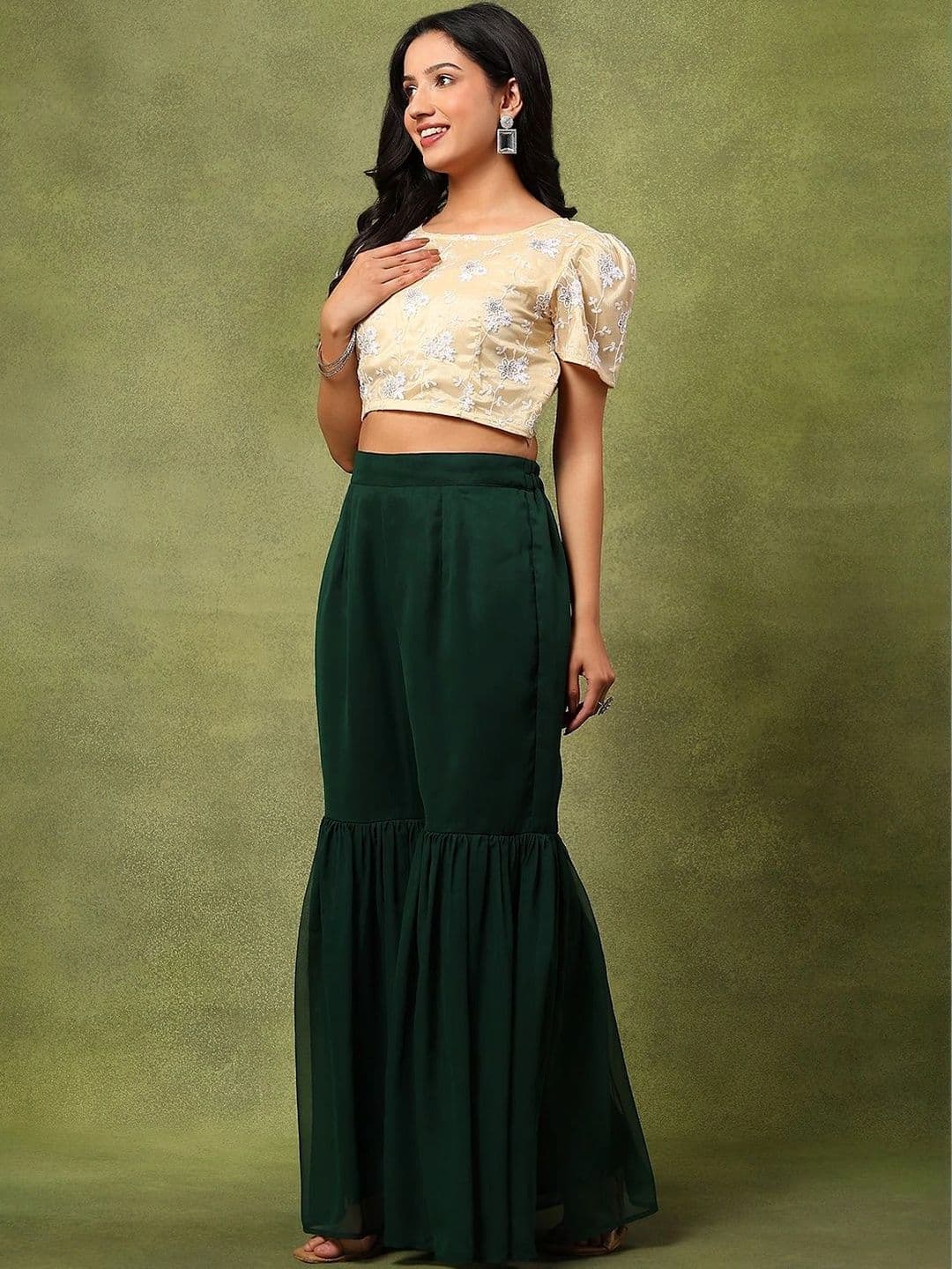 Frolic Rolic Embroidered Top with Palazzos thumbnail 4