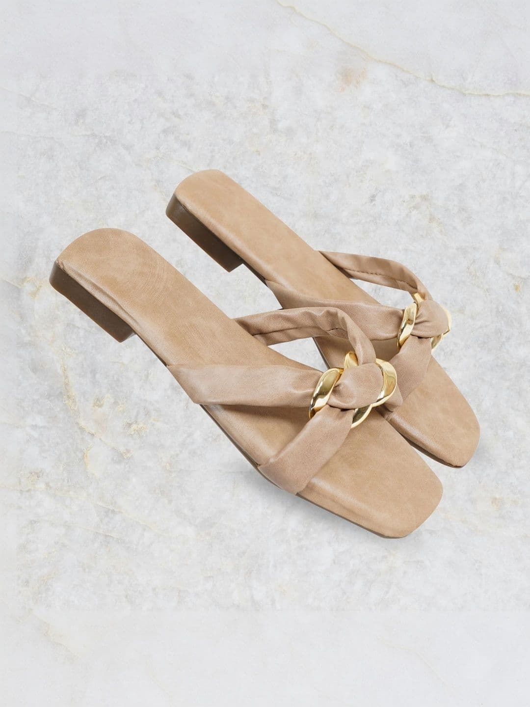 glitchez Women Open Toe Flats with Buckles thumbnail 4