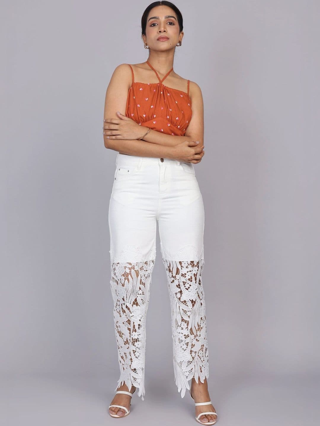 NATICA Women Regular Fit Mid-Rise Embellished Jeans thumbnail 3