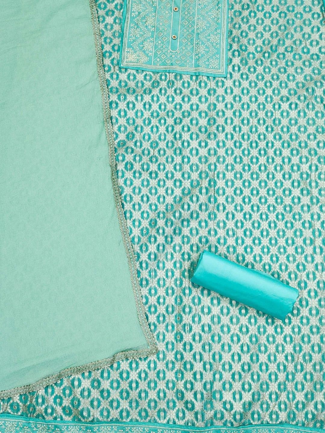 HERE&NOW Semi-Stitched Dress Material thumbnail 3