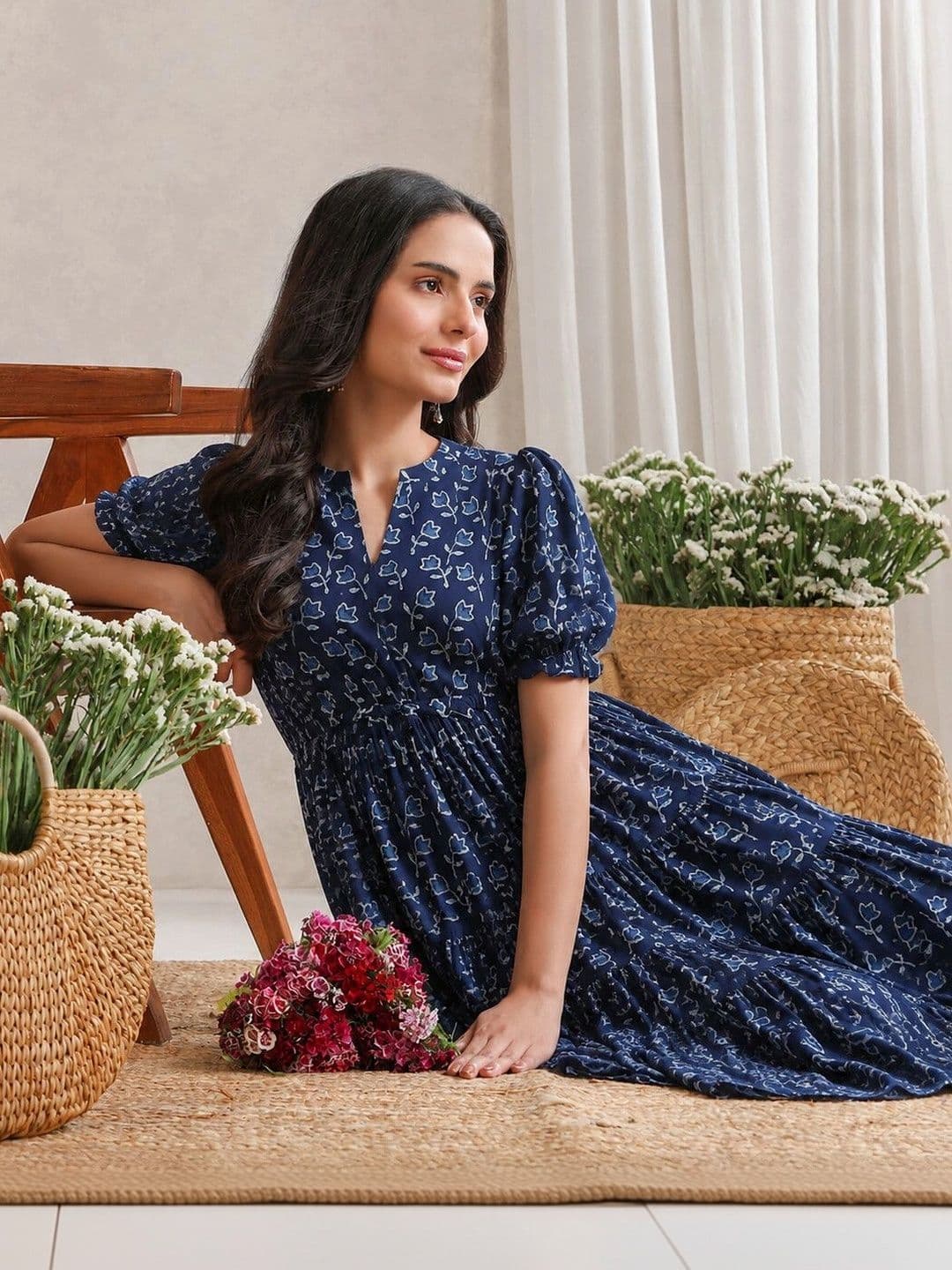 PRESHA Women Floral Printed Floral Anarkali Kurta - view 1