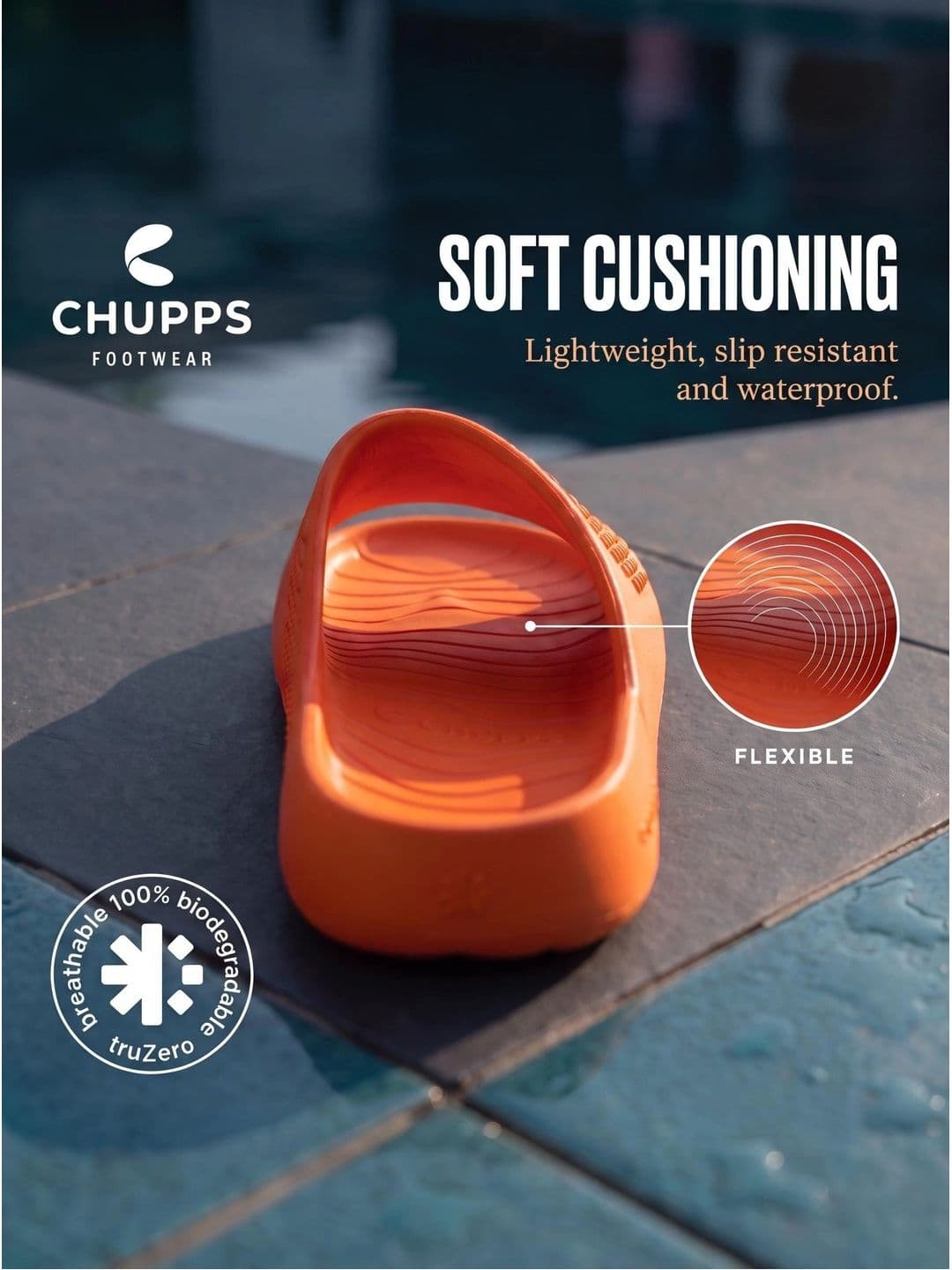 CHUPPS Men Orange Chupster Orthopedic Sliders thumbnail 3