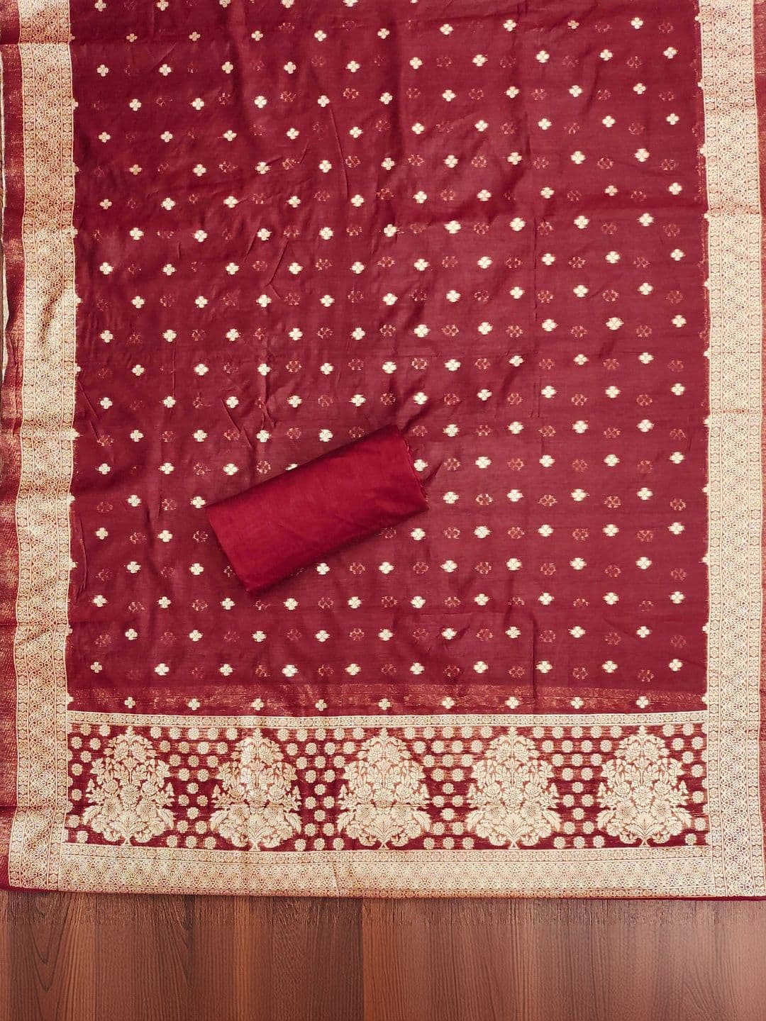 HERE&NOW Pure Cotton Semi-Stitched Dress Material thumbnail 3