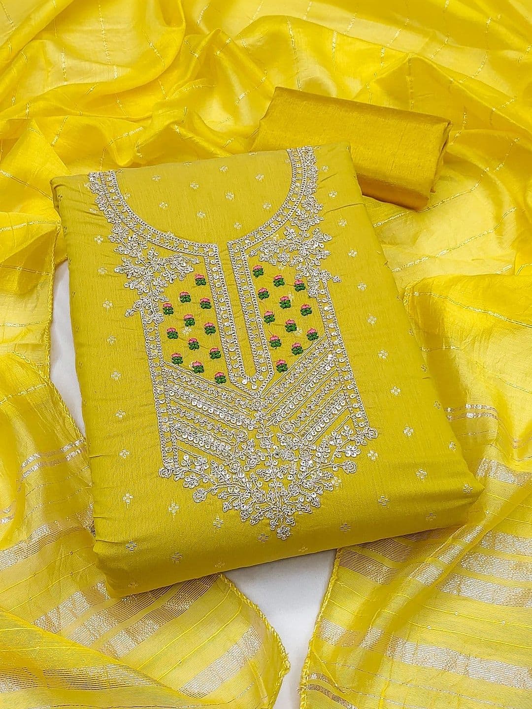 HERE&NOW Semi-Stitched Dress Material - view 1