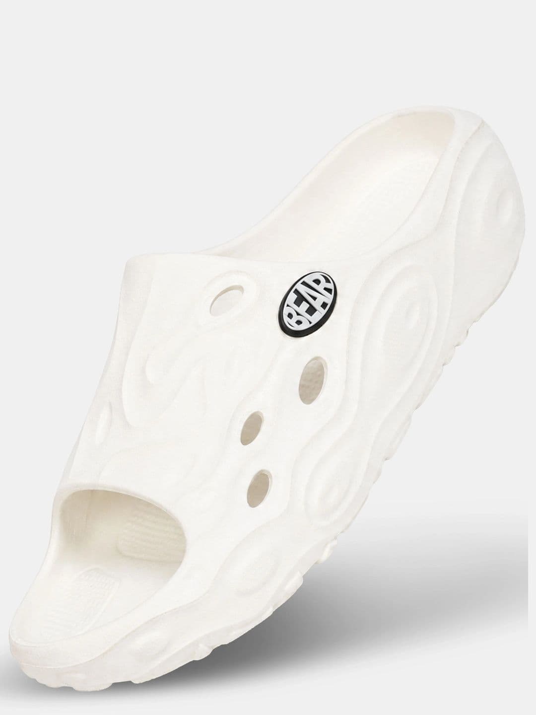 THE BEAR HOUSE Men Solid White Open-Toe Slip-On Sliders thumbnail 5