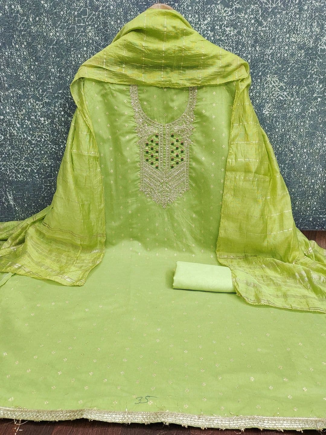 HERE&NOW Semi-Stitched Dress Material thumbnail 2