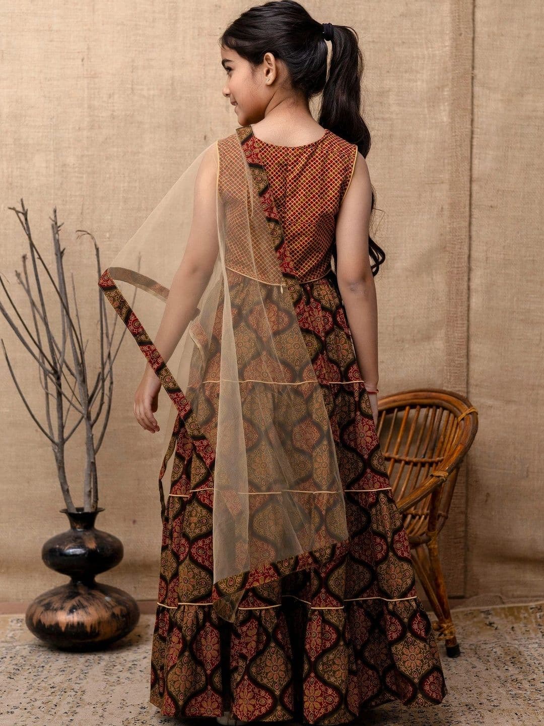 YK Girls Printed Ready to Wear Lehenga & Blouse With Dupatta thumbnail 5