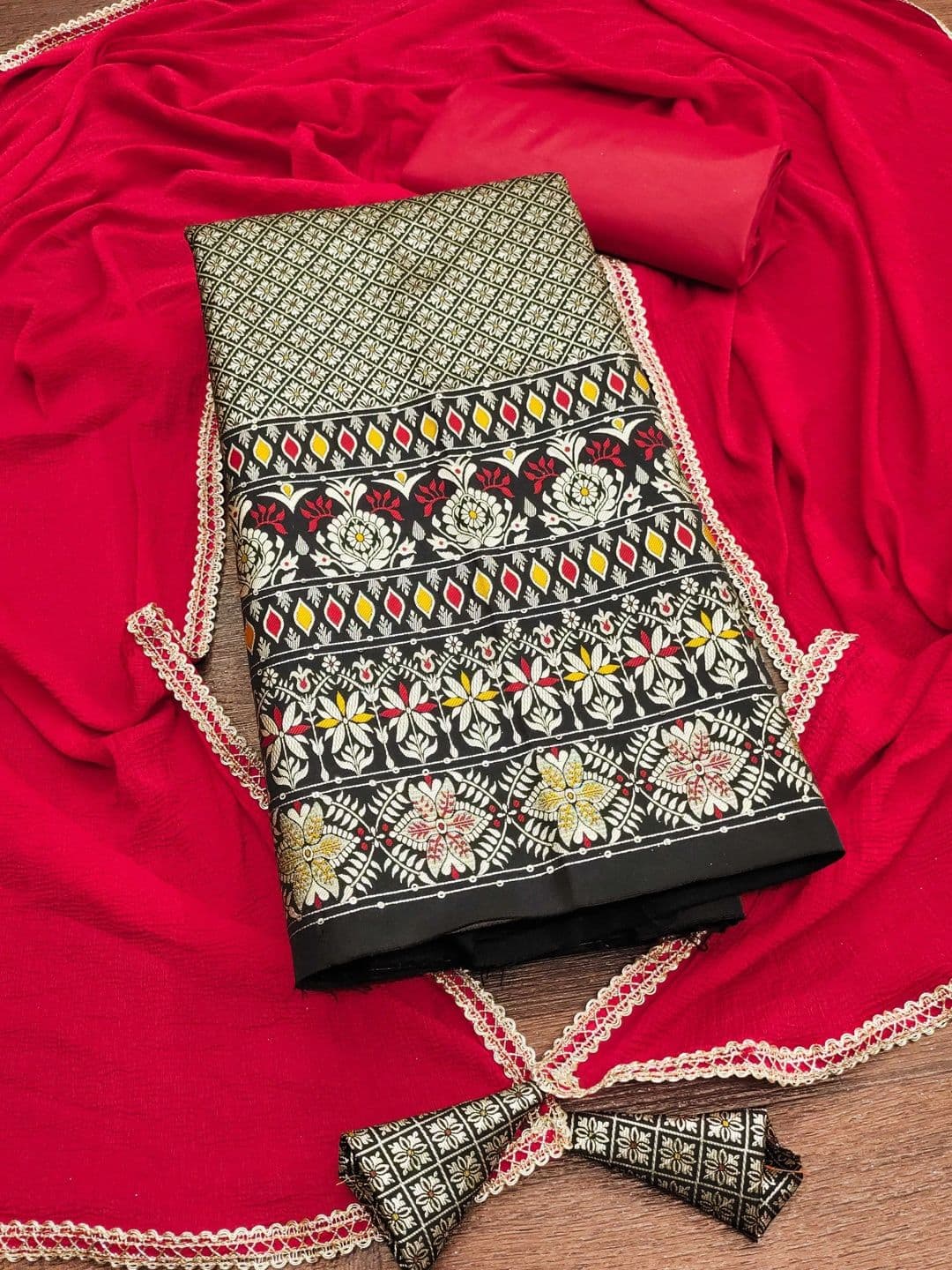 HERE&NOW Semi-Stitched Dress Material - view 1