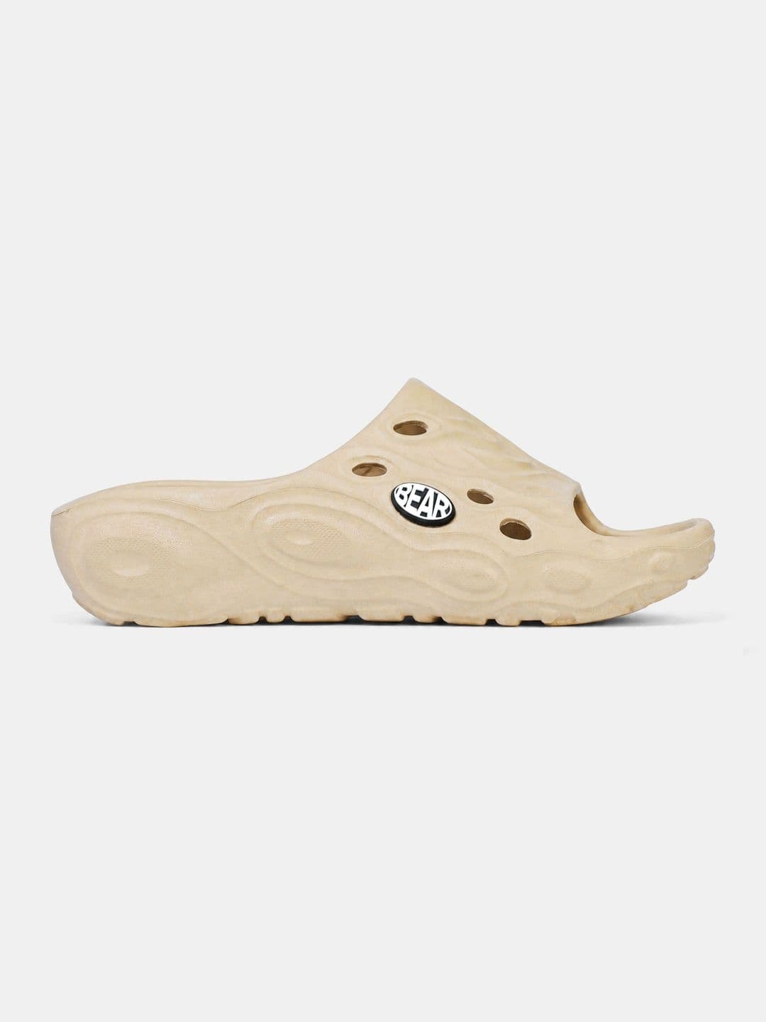 THE BEAR HOUSE Men Solid Beige Open-Toe Slip-On Sliders thumbnail 4