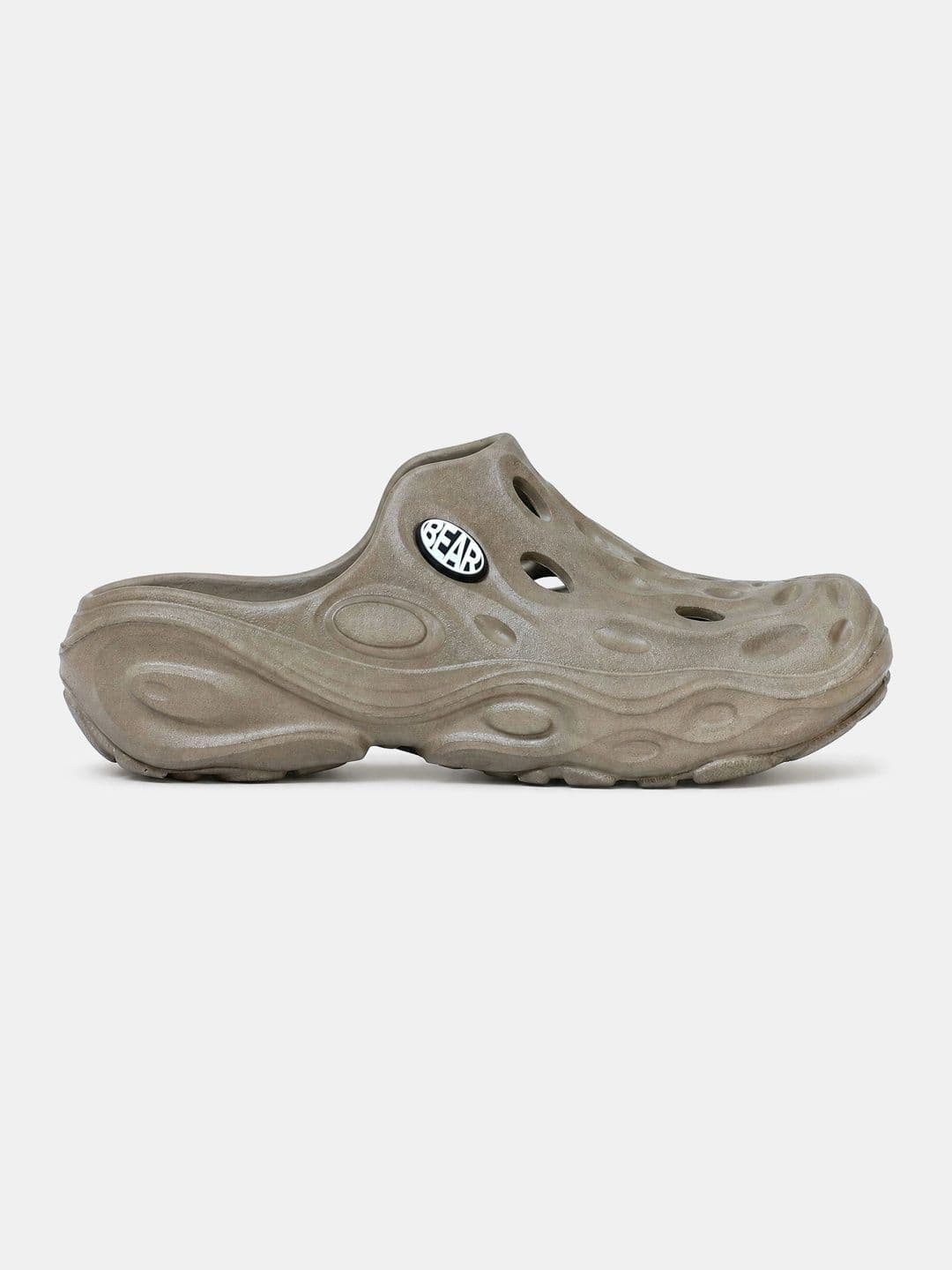 THE BEAR HOUSE Men Solid Khaki Slip-On Clogs thumbnail 2