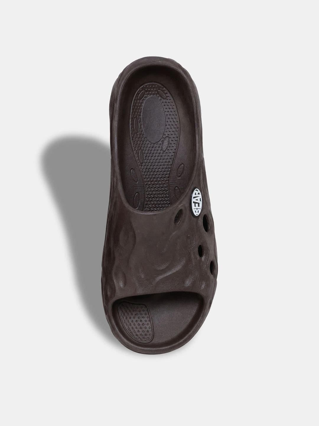 THE BEAR HOUSE Men Solid Brown Open-Toe Slip-On Sliders thumbnail 6