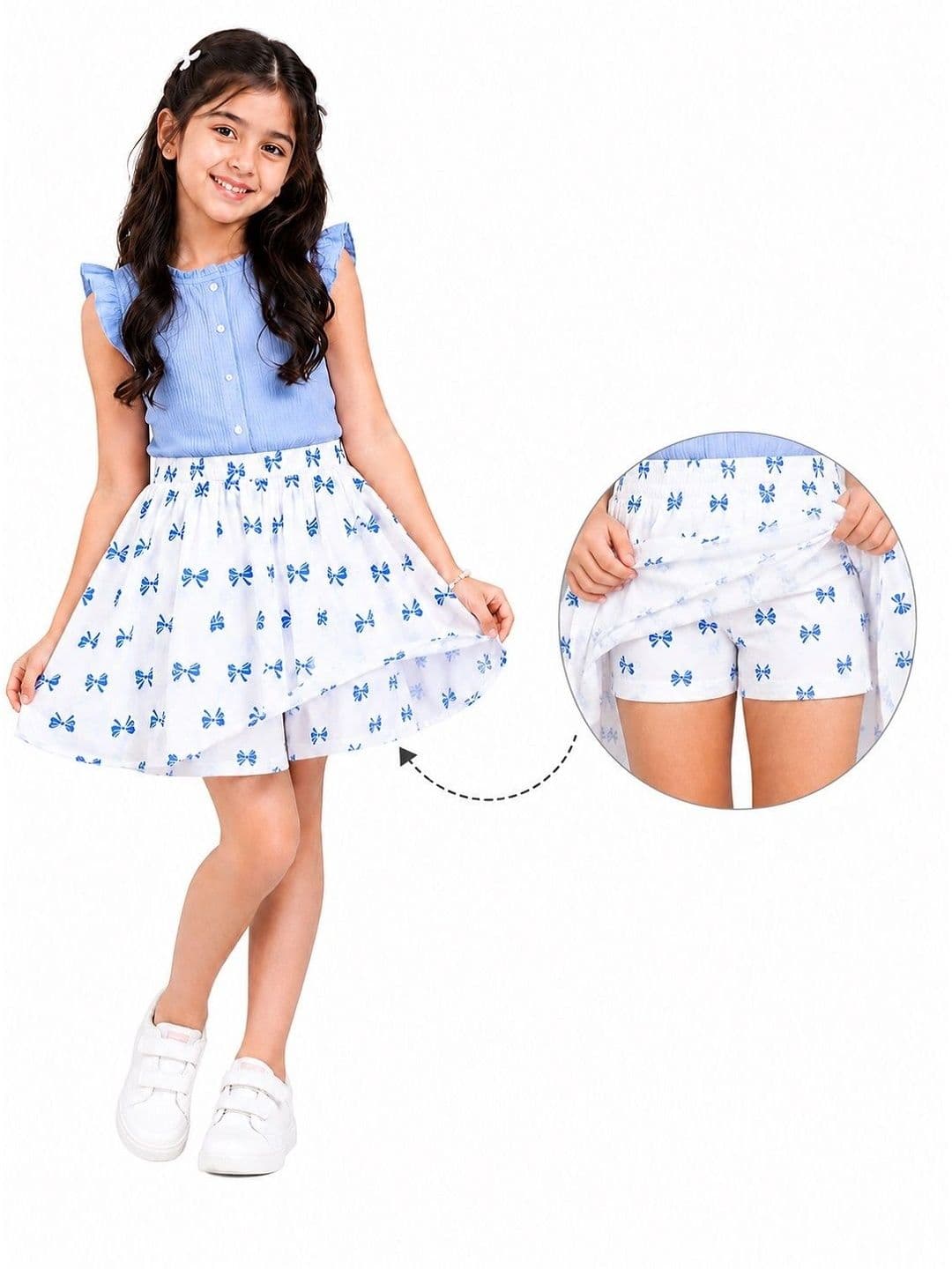 Funshine Girls Abstract Micro or Ditsy Print Above Knee Flared Skirt thumbnail 4