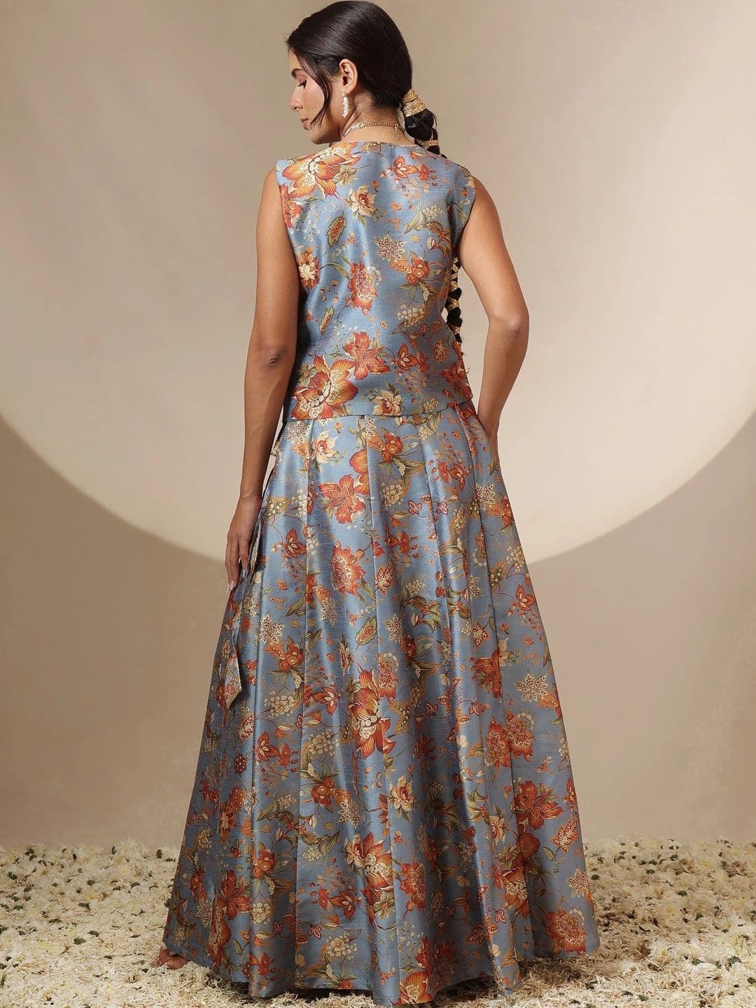 Shae by SASSAFRAS Printed Ready to Wear Lehenga & thumbnail 4