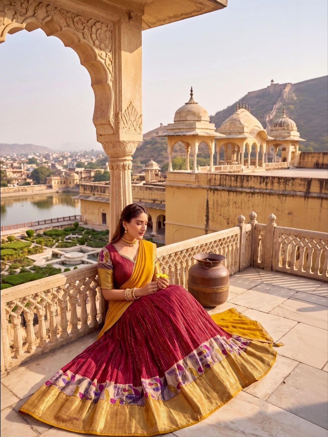 Anouk Embellished Semi-Stitched Lehenga & Blouse With Dupatta thumbnail 2