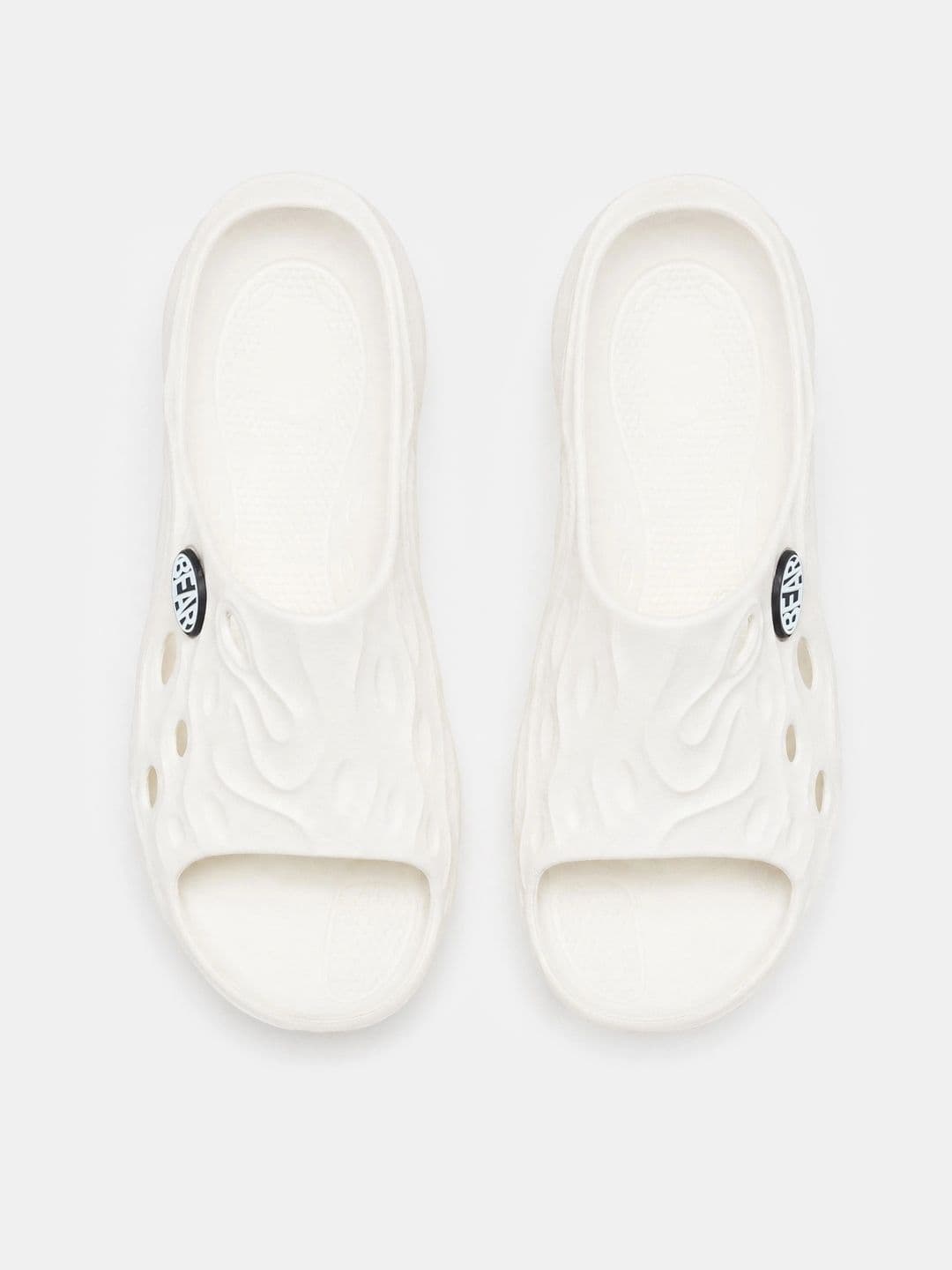 THE BEAR HOUSE Men Solid White Open-Toe Slip-On Sliders thumbnail 4