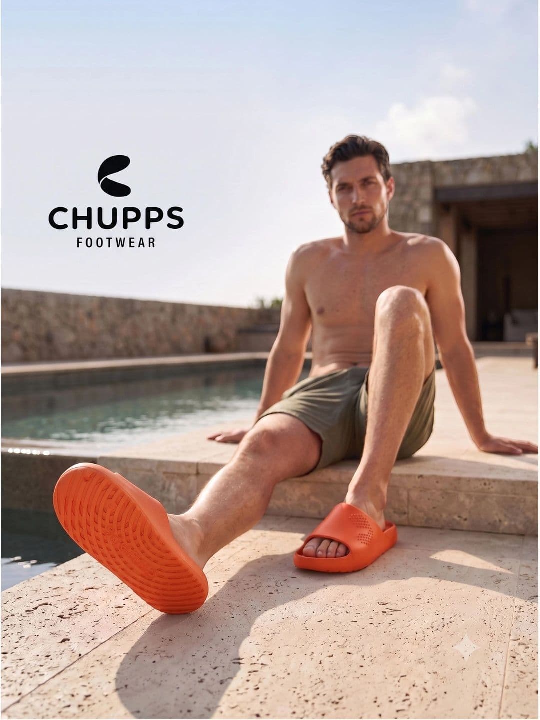 CHUPPS Men Orange Chupster Orthopedic Sliders thumbnail 7