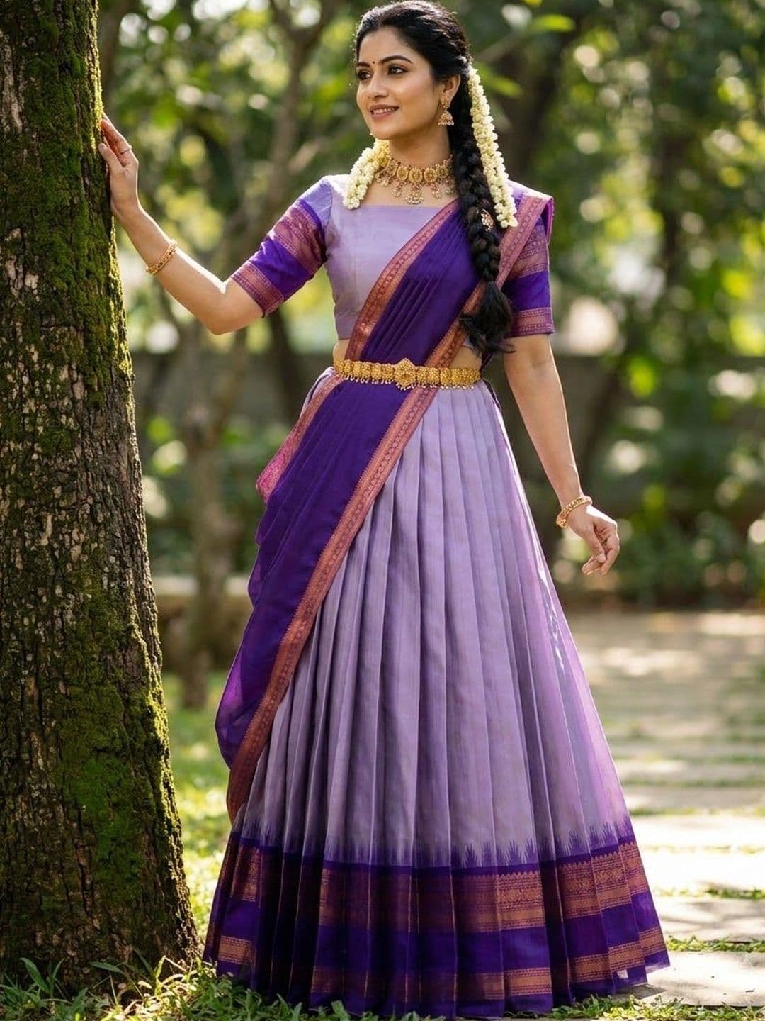 Fabcartz Semi-Stitched Lehenga & Unstitched Blouse With Dupatta thumbnail 3