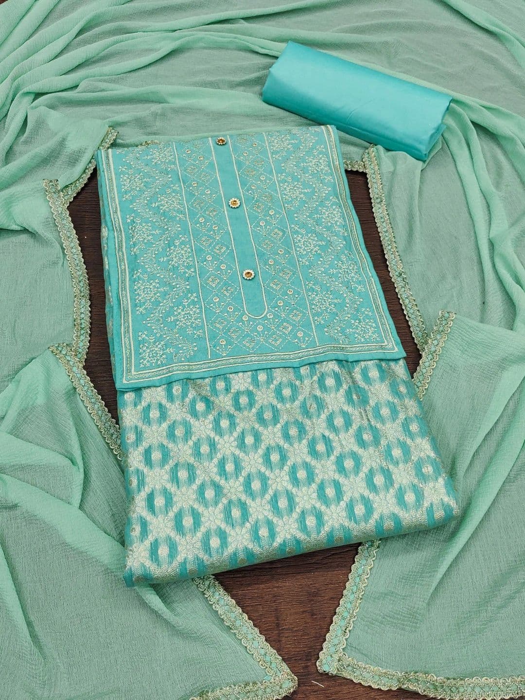 HERE&NOW Semi-Stitched Dress Material thumbnail 5