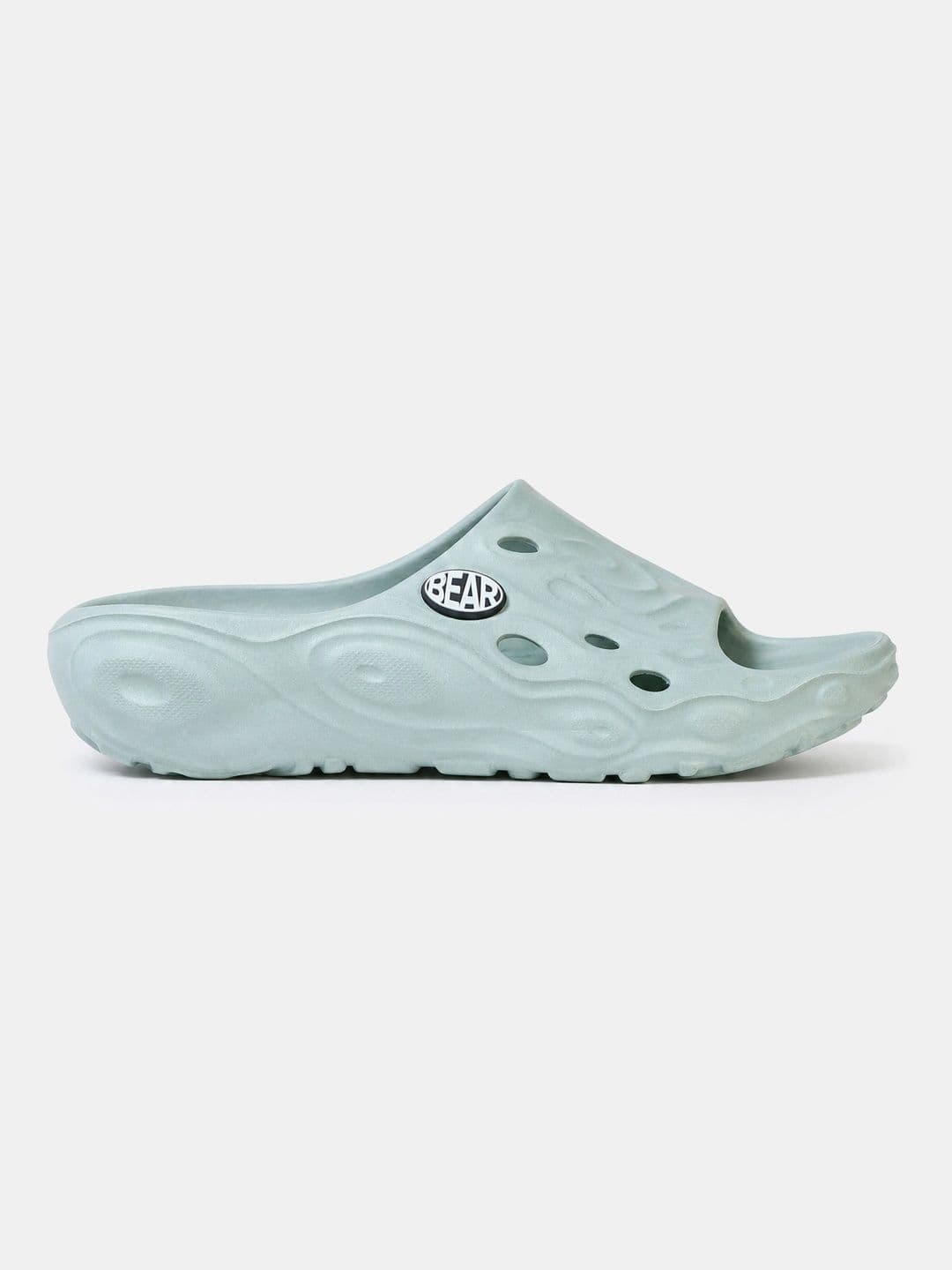 THE BEAR HOUSE Men Solid Light Blue Open-Toe Slip-On Sliders thumbnail 3