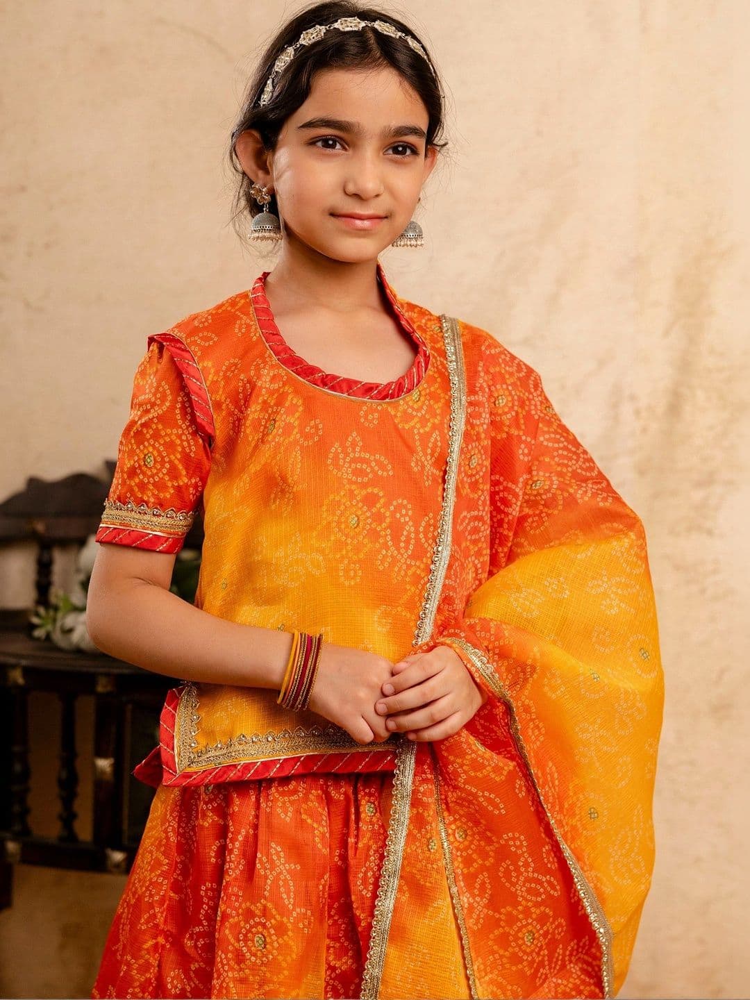 YK Girls Printed Ready to Wear Lehenga & Blouse With Dupatta thumbnail 7