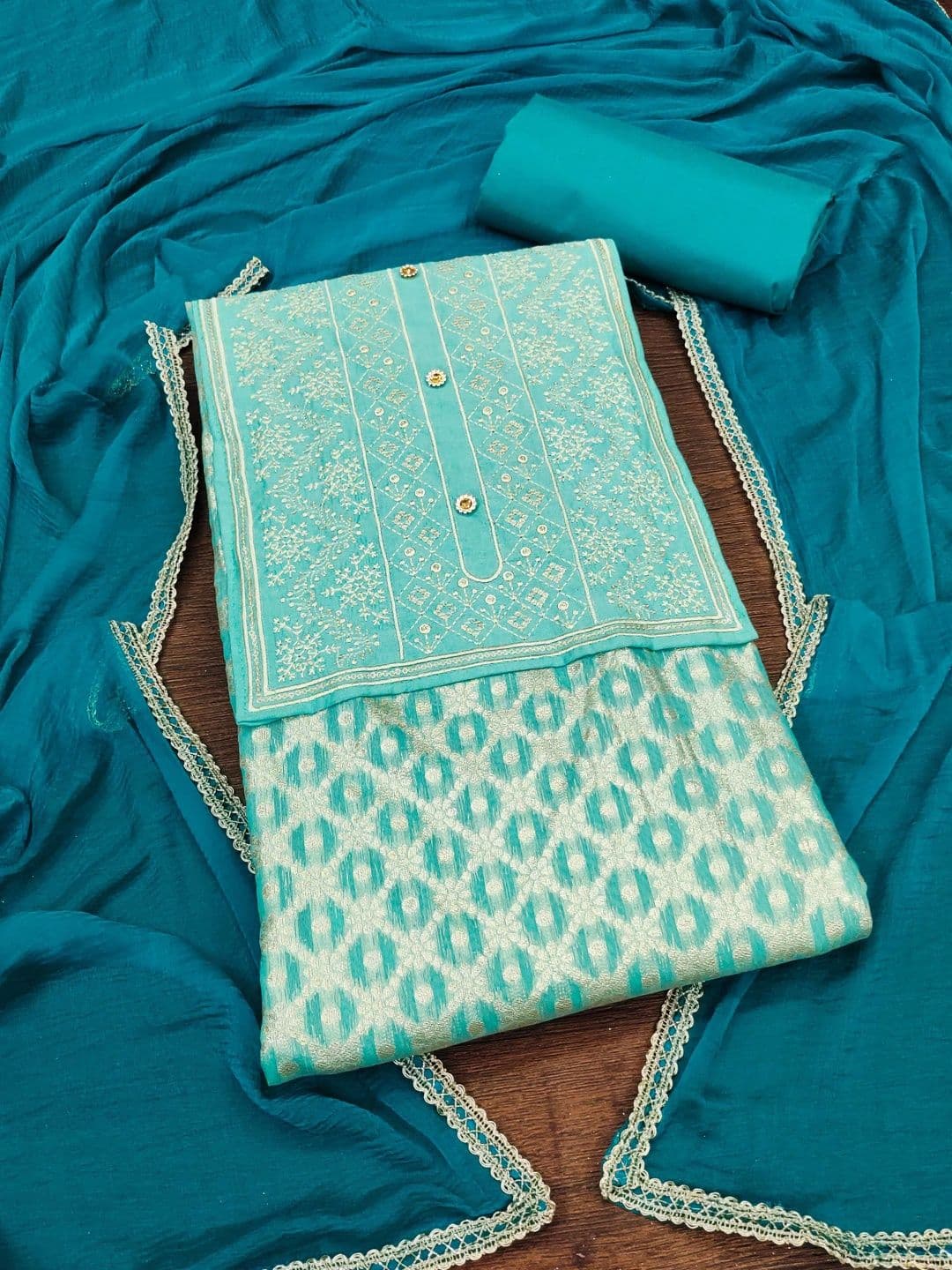 HERE&NOW Semi-Stitched Dress Material thumbnail 5