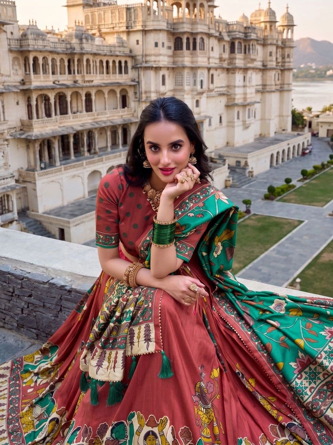 Anouk Printed Semi-Stitched Lehenga & Blouse With Dupatta thumbnail 5