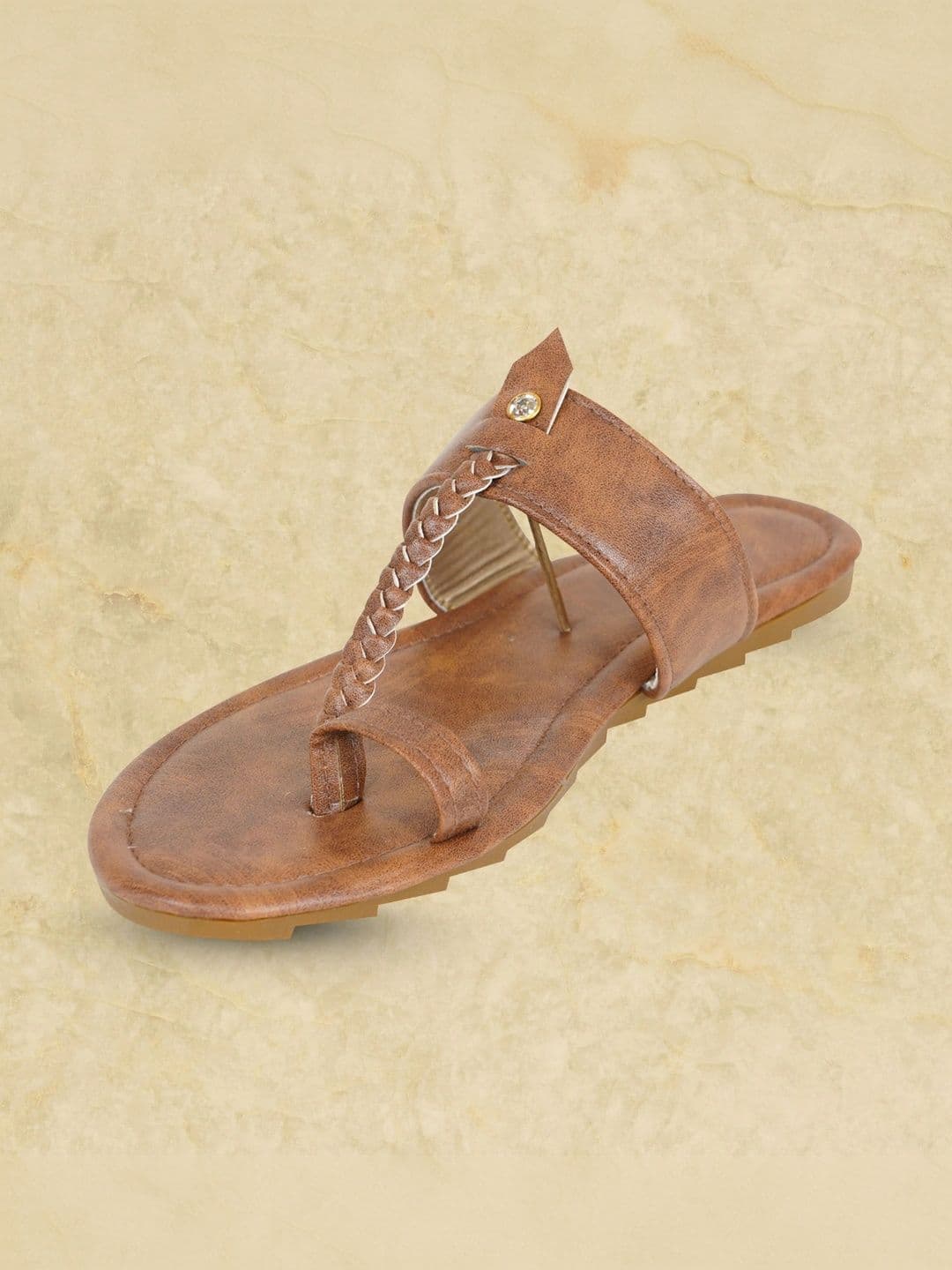 glitchez Women Textured One Toe Flats thumbnail 4